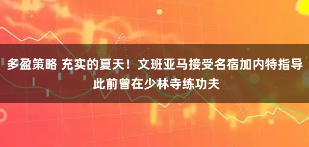 多盈策略 充实的夏天！文班亚马接受名宿加内特指导 此前曾在少林寺练功夫