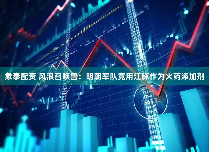 象泰配资 风浪召唤兽：明朝军队竟用江豚作为火药添加剂
